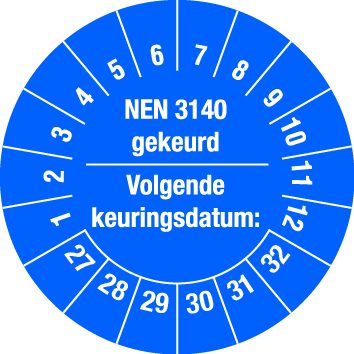 keuringssticker NEN3140